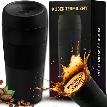 Termoska TERMOHRNEK TERMOSKA HORKÉ NÁPOJE DO 12H-24H KÁVA ČAJ VZDUCHOTĚSNÝ 450ml