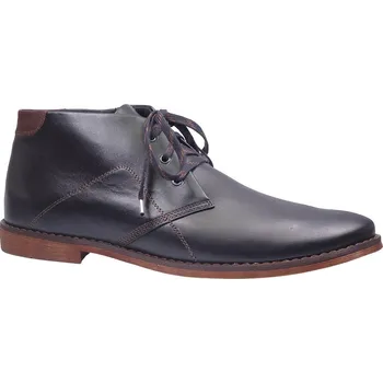 Pánské polobotky Zimní vycházková obuv, De-Plus, černo-hnědá: Černá Hladká kůže 32,3 48 G - standardní šíře (17558-17559)