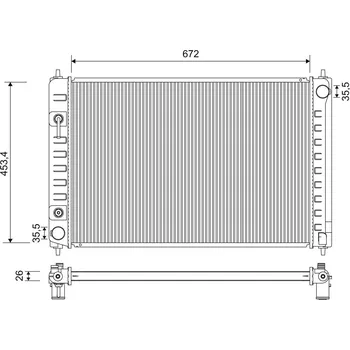 Chladič motoru Chladič, chlazení motoru VALEO 701195