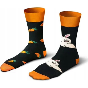 Pánské oblečení PÁNSKÉ PONOŽKY barevné veselé vtipné NESPAŘENÉ Králíci *39-41