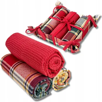 Utěrka Kuchyňské utěrky v košíku Krásná sada Utěrky DÁREK MORAJ 40x70