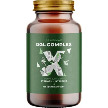 Přírodní produkt DGL Complex (Deglycyrrhizinovaná lékořice), 100 rostlinných kapslí BRAINMAX
