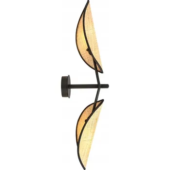 Nástěnné svítidlo Emibig VENE K2 BLACK/RATTAN Nástěnné svítidlo Ocel lakovaná, stínidlo C