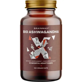 Přírodní produkt Ashwagandha (ašvaganda) BIO - 660 mg, 100 rostl. kaps BRAINMAX