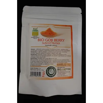 Doplněk stravy 100% Goji Berry sušený prášek 125g BIO-DETOX