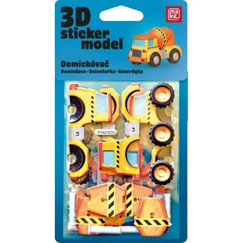 autíčko MFP 3D Sticker Model Stavební stroje Domíchávač - MAKE 1042614