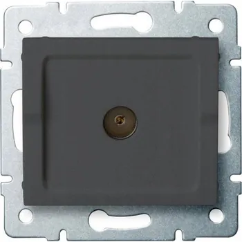 Elektrická zásuvka Anténní zásuvka nástěnná šedá