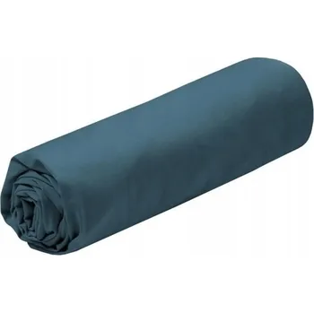 Prostěradlo PROSTĚRADLO BAVLNĚNÉ S GUMOU 160 X 200 CM TMAVĚ MODRÉ