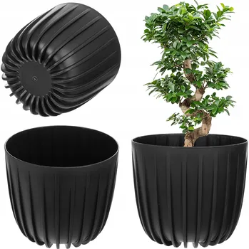 Květináč Černý plast Květináč Kadax 12,5 cm x 12,5 x 11 cm