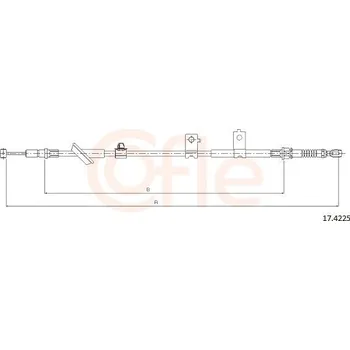 Autodíl Lanovod parkovací brzdy COFLE 17.4225