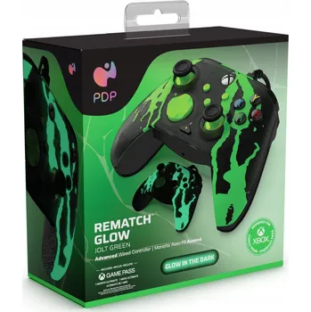 Herní příslušenství PDP Drátový ovladač Rematch Jolt Green Glow in the Dark - XOne Xbox Series