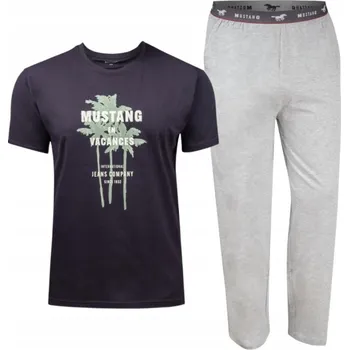 Pánské pyžamo MUSTANG pánské pyžamo bavlněné krátký rukáv dlouhé kalhoty vel. XL