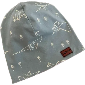 Kojenecká čepice Natuty Čepička homeless - origami na olivové Velikost: 46-48