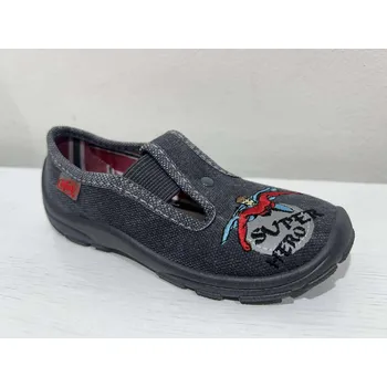 Dívčí bačkory Befado šedé, superman Velikost: 25