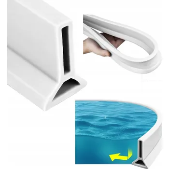 Prostěradlo Sprchový práh Zástěna Vodní bariéra 100cm / 1m 50x30mm - BÍLÁ