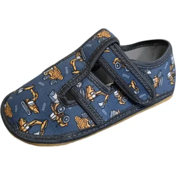 Chlapecké bačkory Bačkůrky KTR Raweks, modrá, stavební stroje Velikost: 33