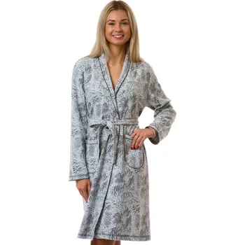 Dámský župan Dámský župan s límcem, šedý - hřejivý 1TB0109 šedá l