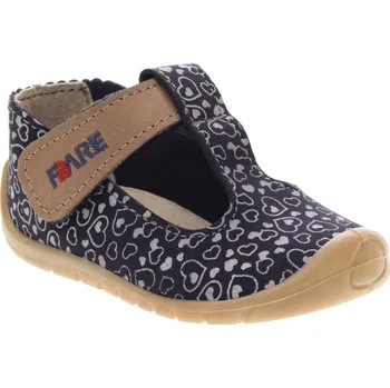 Capáčky Botičky Fare Bare 5062203A modré srdíčka + běžová Velikost: 19