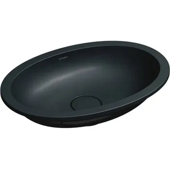 Omnires Shell M+ podstavné umyvadlo, 48 × 31 cm, black lava mat SHELL480UPBLV