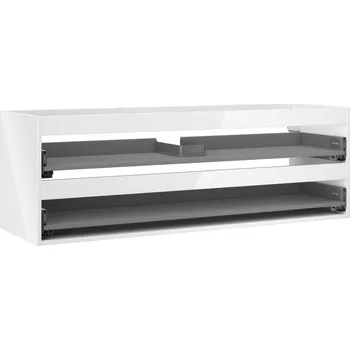 Koupelnový nábytek Korpus umyvadlové skříňky Mexen Box-A 140 cm, 2 zásuvky, bílý lesk - 91AX0-1400-470-2-00