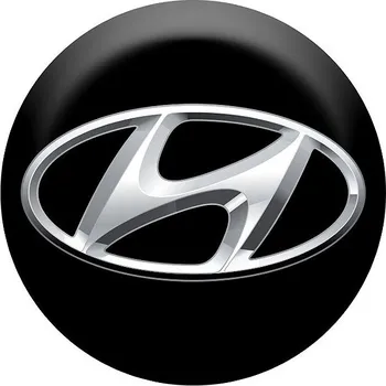 samolepka Panacea Pryskyřicové samolepky středy kol Hyundai - chromová fólie - 4ks