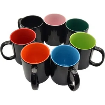 Magický hrnek s barevným vnitřkem s vlastním potiskem, fotkou - Barva Žlutá