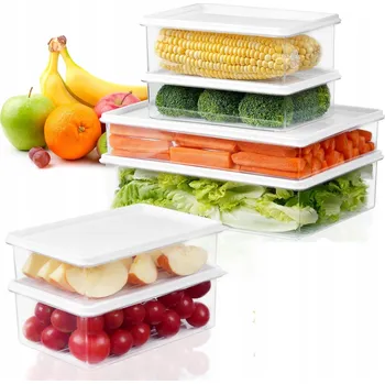 Dóza na potraviny Plastové nádoby na potraviny s víkem Sada 6 Kusů Lunchbox