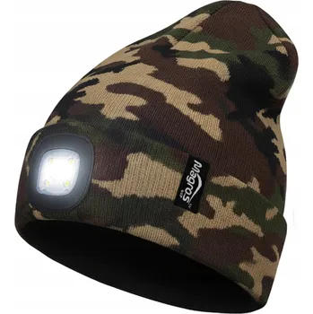 Čepice Čepice Zimní s LED čelovkou Nabíjení přes USB Teplá Maskáčový