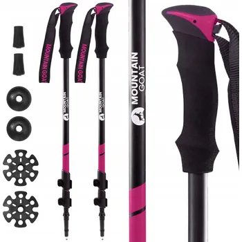 Trekingová hůl Trekingové hole Mountain Goat PEAK+ PINK 60-135 cm