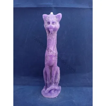 Svíčka Svíčka figurální Kočka fialová