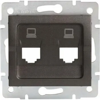 Elektrická zásuvka Internetová zásuvka nástěnná Kanlux šedá