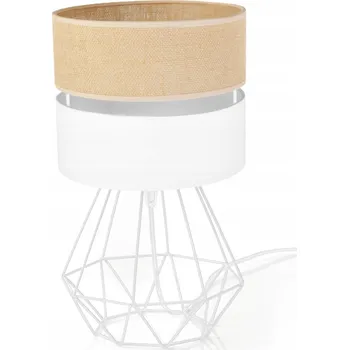 Stojací lampa STOJACÍ LAMPA NOČNÍ STÍNÍTKO BOHO JUTA 20 CM E27 LED