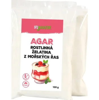 AGAR prášek bez lepku - rostlinná želatina z mořských řas 100 g IPJ NATUR