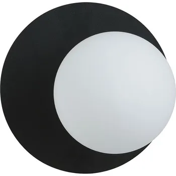 Nástěnné svítidlo Emibig OSLO K1 BLACK/OPAL Nástěnné svítidlo Ocel lakovaná sklo Černá