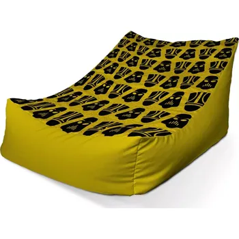 Sedací pytel Sablio Sedací vak Lounge Star Wars Stormtroopeři Pattern na žluté: 120 x 100 x 80 cm