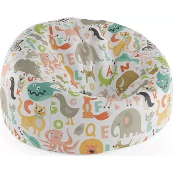 Sedací pytel Sablio Sedací vak Cocoon Zoo abeceda: 115 x 75 cm x 45 cm