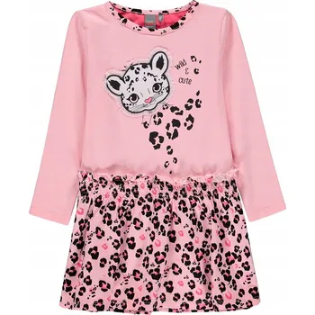 Dívčí oblečení Dívčí šaty s dlouhým rukávem a leopardím vzorem Kanz, vel. 98