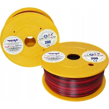 elektrický kabel Vodič LGY/H05V-K 0,35 mm2 200 m Hnědo-Červený