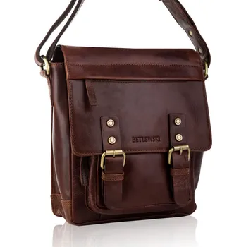 Betlewski sportovní taška z pravé kůže, bez vzoru