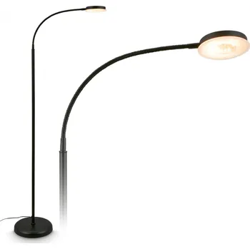 Lampička BRILONER Megg stojanová lampa - 12W, 800lm, LED, stmívatelná, nastavitelná, dotykový vypínač, černá 1585015