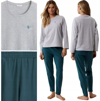 Dámské pyžamo Dámské pyžamo Atlantic NLP-498 Domácí souprava Tepláková Souprava 100% Bavlna - XL