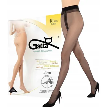 Dámské punčochy Punčocháče hladké Gatta Ellen 15den černé Nero velikost 2