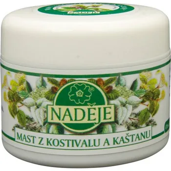 Bylinná léčivá mast MAST Z KOSTIVALU A KAŠTANU - VARIANTY: 30 ml, 50 ml NADĚJE Balení 2: 50 ml