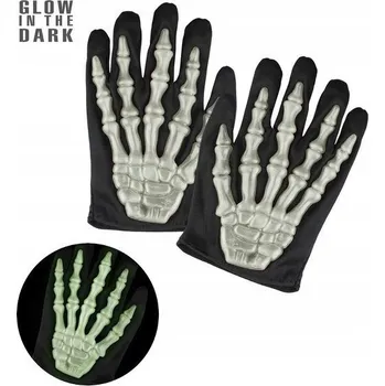 Rukavice Widmann rukavice s pěti prsty černé kostlivec