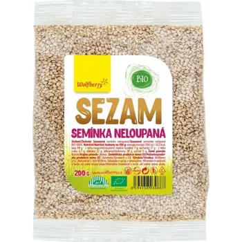 Sušená potravina Sezam semínka neloupaná 200g WOLFBERRY