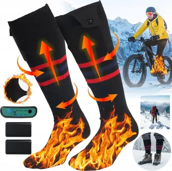 Pánské ponožky VYHŘÍVANÉ ELEKTRICKÉ PONOŽKY NA ZIMU USB NABÍJECÍ 2X 4000MAH