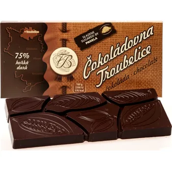 Čokoláda ČOKOLÁDA HOŘKÁ 75% 45 g ČOKOLÁDOVNA TROUBELICE