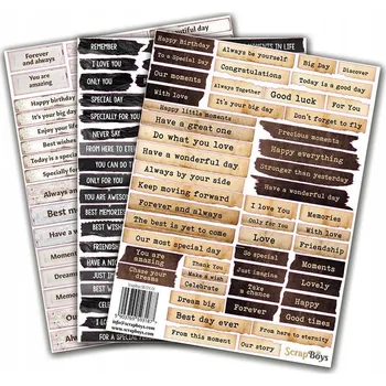 samolepka Sada samolepek s nápisy - 3 archy