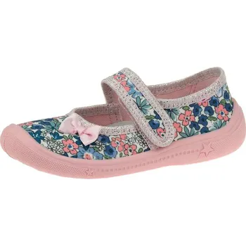 Dívčí obuv MI/001 GR PEON Kytičky, růžová mašlička Velikost: 36