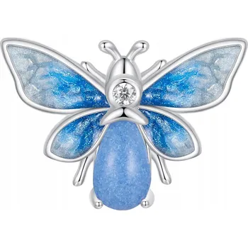 Přívěsek Korálek Stoper Fluorescenční Motýl Stříbro 925 Korálky Trusky